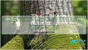 size difference among south carolina woodpeckers