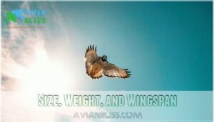 size, weight, and wingspan