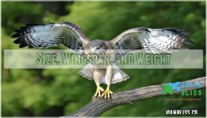 size, wingspan, and weight