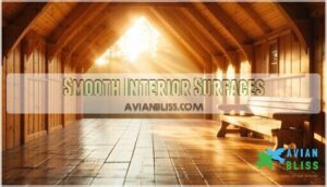 smooth interior surfaces
