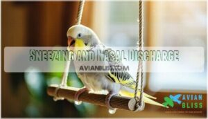 sneezing and nasal discharge