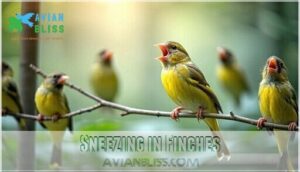 sneezing in finches