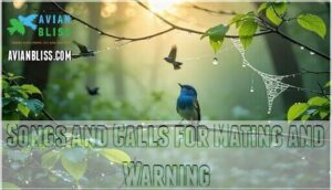 songs and calls for mating and warning