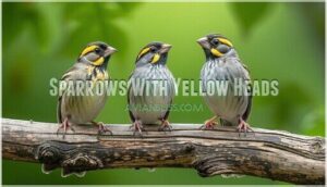 sparrows with yellow heads