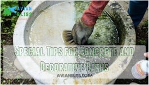 special tips for concrete and decorative baths