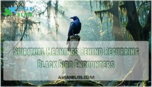 spiritual meanings behind recurring black bird encounters