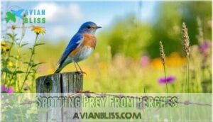 spotting prey from perches