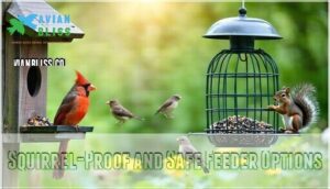 squirrel-proof and safe feeder options