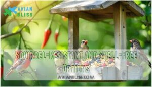 squirrel-resistant and shell-free options