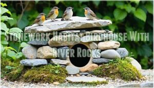 stonework habitat birdhouse with river rocks stonework habitat birdhouse with river rocks