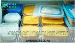 storing and handling suet safely