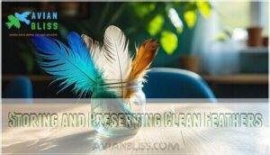 storing and preserving clean feathers