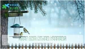 suet and nyjer feeders
