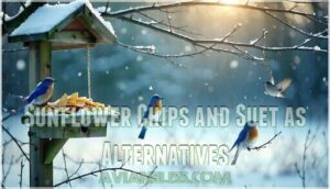 sunflower chips and suet as alternatives
