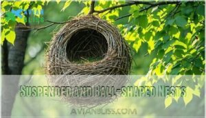 suspended and ball-shaped nests