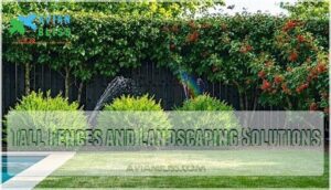 tall fences and landscaping solutions
