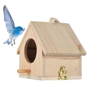 Tfwadmx Wooden Bird House, Hanging B07RY6W1BR