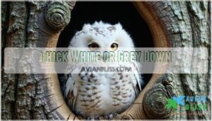 thick white or grey down