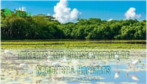 threats and conservation of spoonbill habitats