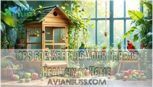 tips for keeping your parrot healthy at home