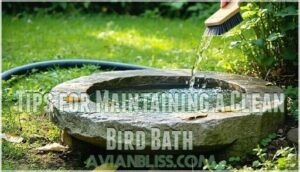 tips for maintaining a clean bird bath