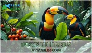 toucans and hornbills