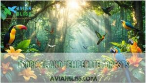 tropical and temperate forests