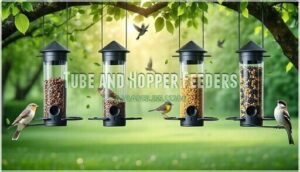 tube and hopper feeders