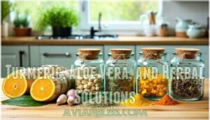 turmeric, aloe vera, and herbal solutions