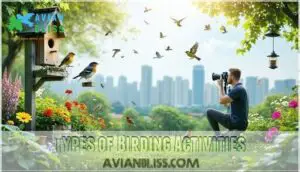 types of birding activities