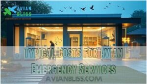 typical costs for avian emergency services