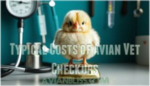 typical costs of avian vet checkups