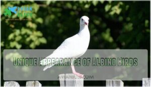 unique appearance of albino birds
