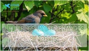 unique egg laying behaviors by species