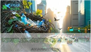 unusual and adaptive nesting behaviors