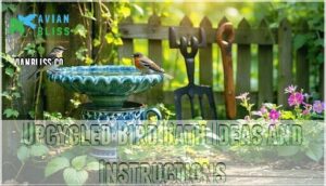 upcycled bird bath ideas and instructions