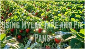 using mylar tape and pie pans using mylar tape and pie pans