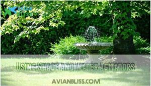 using shade and water agitators