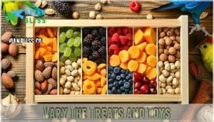 vary the treats and toys