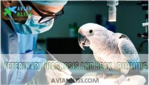 veterinary diagnosis and beak trimming