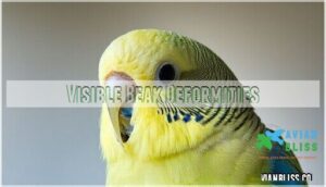 visible beak deformities