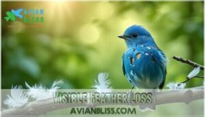 visible feather loss