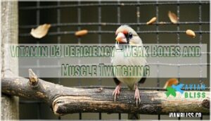 vitamin d3 deficiency—weak bones and muscle twitching