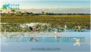 water depth and aquatic vegetation