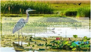wetland and grassland habitats