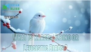 what is rarer: albino or leucistic birds