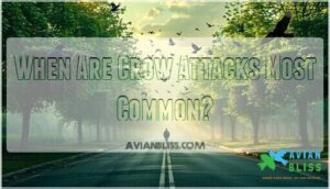when are crow attacks most common