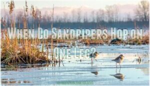 when do sandpipers hop on one leg when do sandpipers hop on one leg