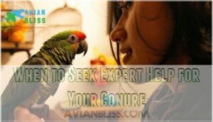 when to seek expert help for your conure