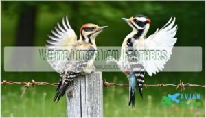 white outer tail feathers
